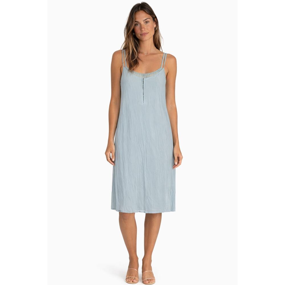 1990s Transit Par-Such Light Blue Layered Slip Dress Size 4